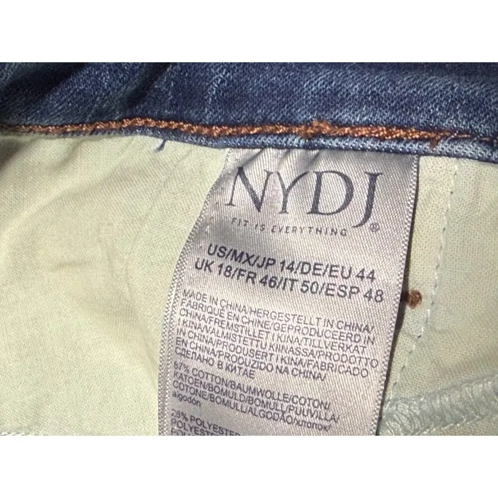 NYDJ Women's Lift Tuck Technology Medium Wash Ankle Jeans (Size 14)
